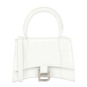 Balenciaga Hourglass Xs Crocodile Embossed Top Handle Bag Womens